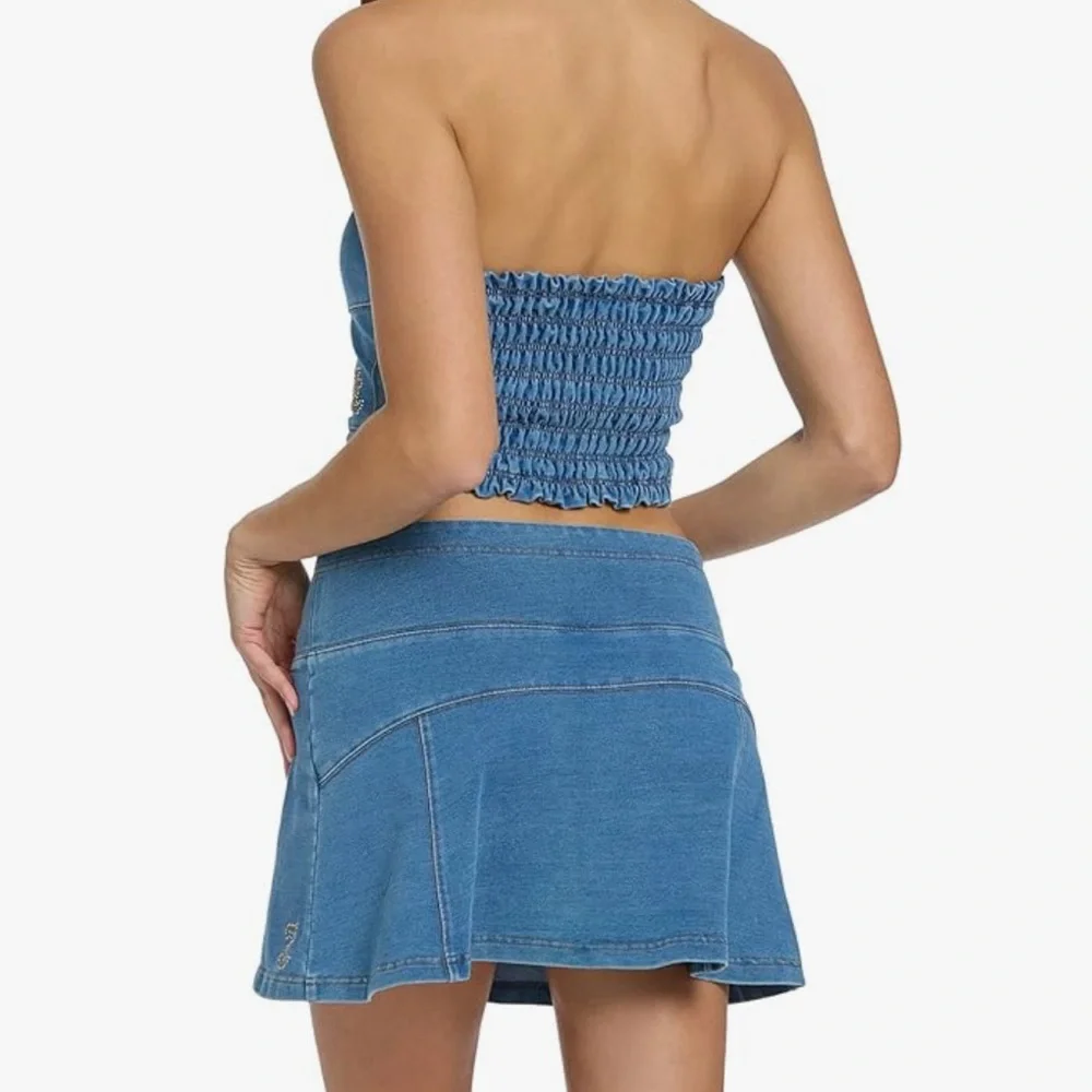 Juicy Couture Faux Denim Tube Top and Skirt Set - Picture 3 of 7